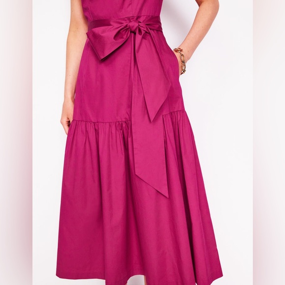 NWT BODEN Deep Tier Fit & Flare Dress size 12 color Cherry Jam - Picture 3 of 9